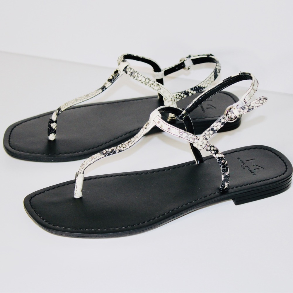 * SOLD* Animal Print Thong Sandals | Marc Fisher